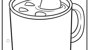 Hot chocolate coloring pages