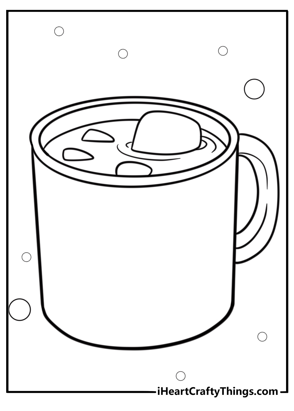 Hot chocolate coloring pages