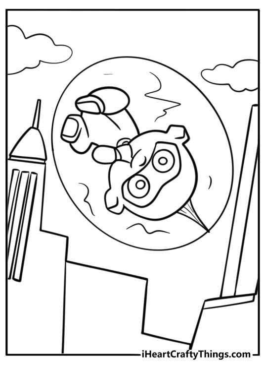 Jack jack floating in the air free coloring page pdf