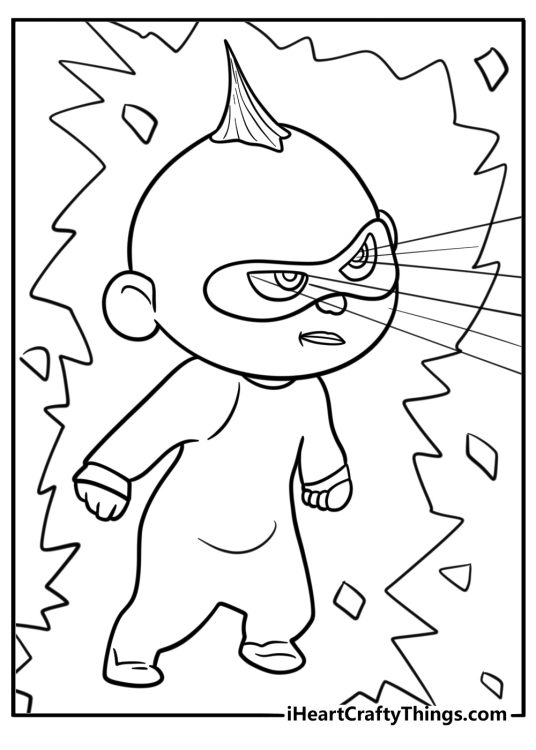Jack jack showing his powers coloring page
