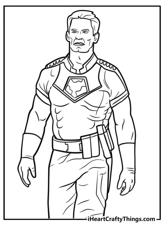 John cena as an actor in a hollywood movie free coloring page pdf