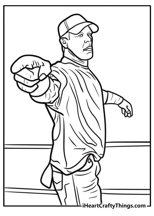 John cena pointing at the crowd free printable coloring page