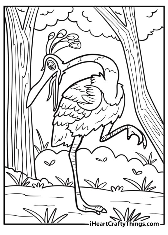 Kevin running through the jungle fun up coloring sheet