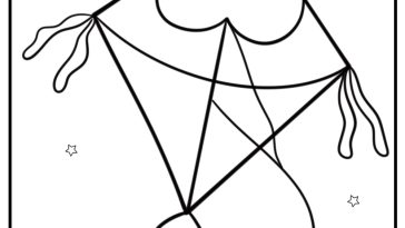 Kite coloring pages