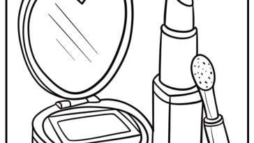 Makeup coloring pages