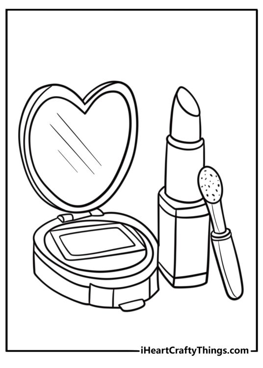 Makeup Coloring Pages