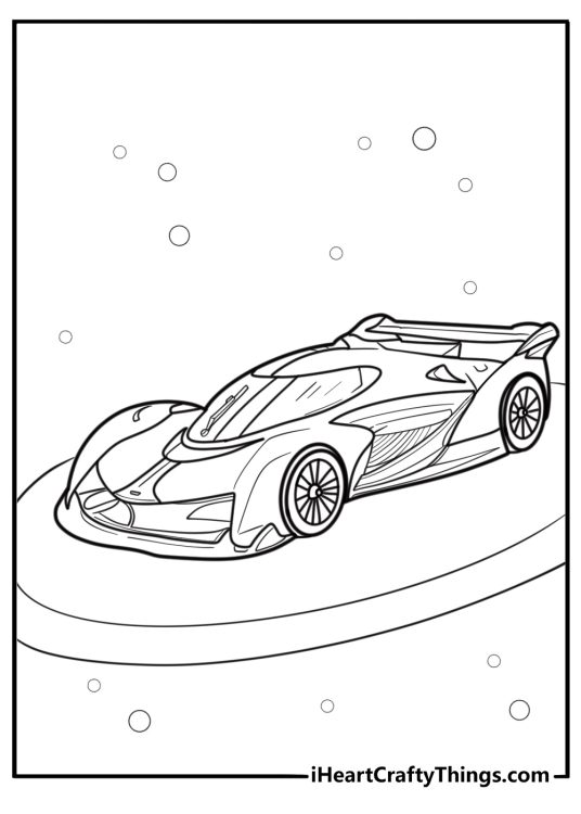 Mclaren concept car futuristic design fun printable coloring sheet