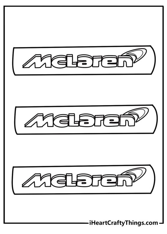 Mclaren logo emblem free printable coloring page