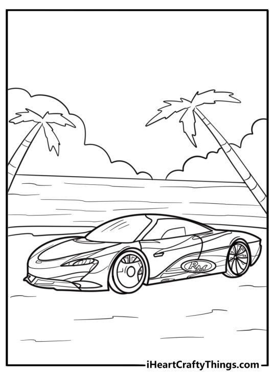 Mclaren speedtail futuristic design printable coloring page