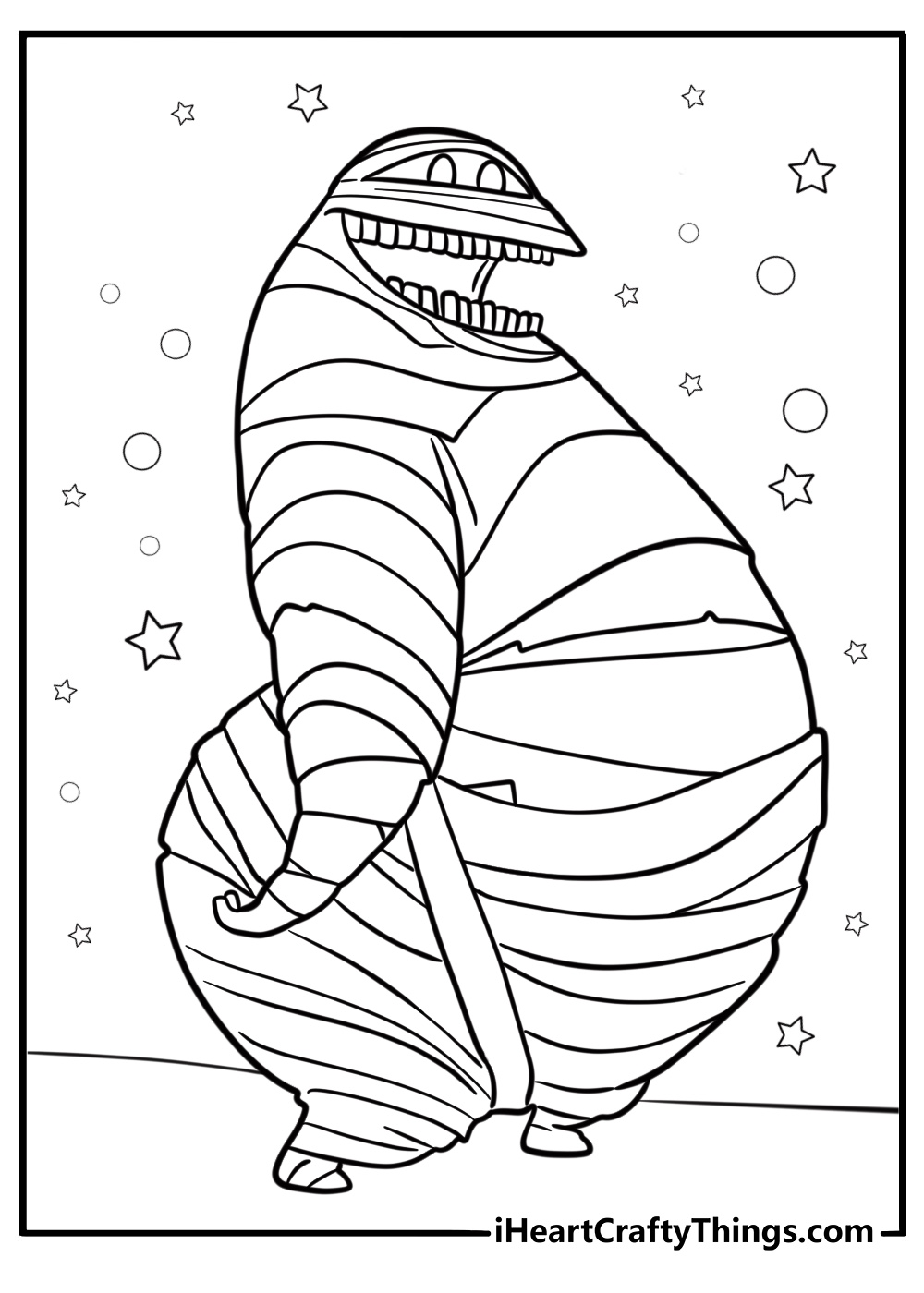 Murray the mummy dancing detailed hotel transylvania coloring sheet