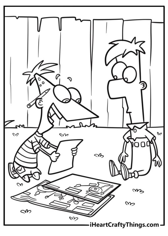 Phineas And Ferb Coloring Pages (25 Printables)