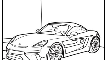 Porsche coloring pages