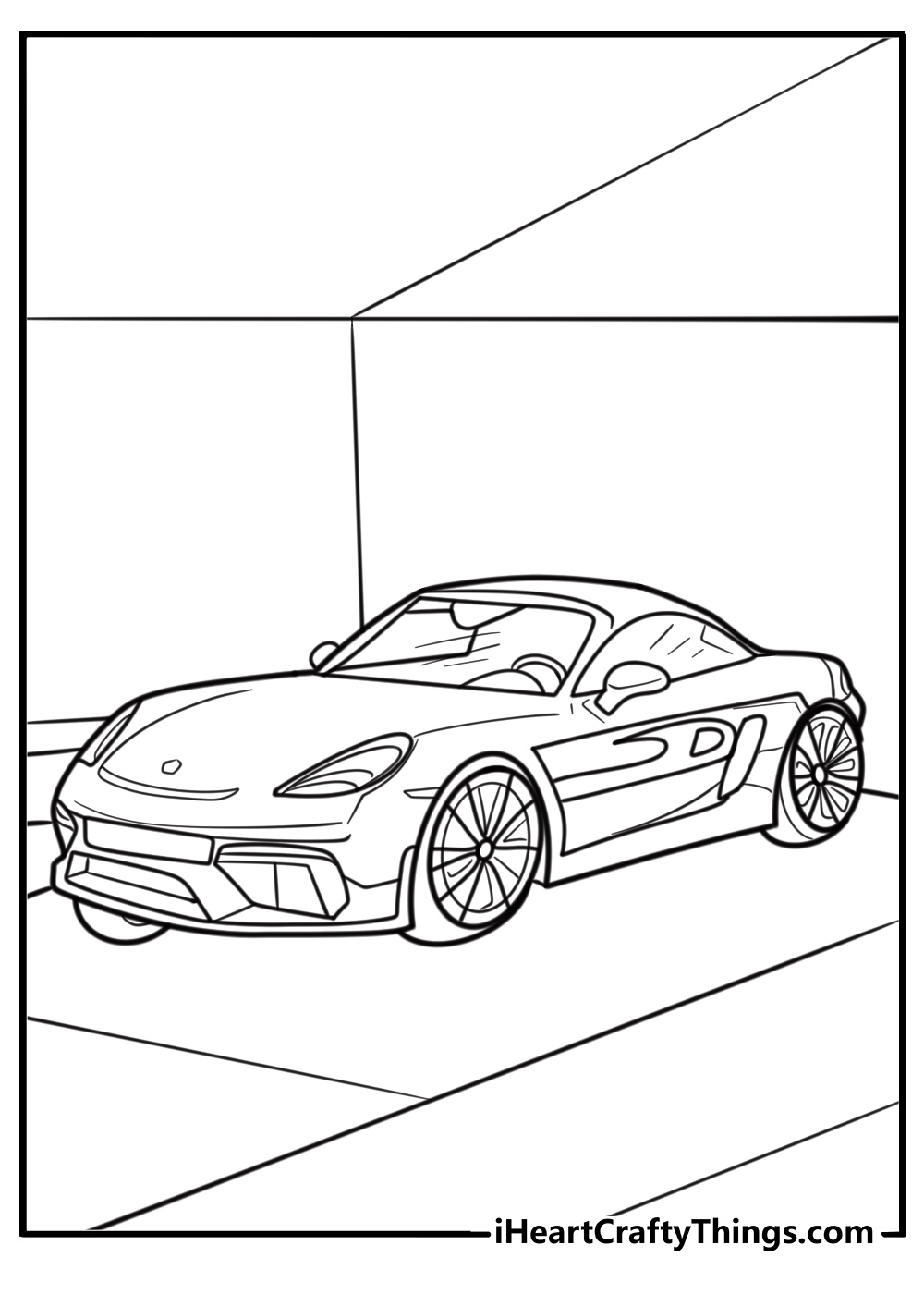 Porsche coloring pages