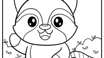 Racoon coloring pages