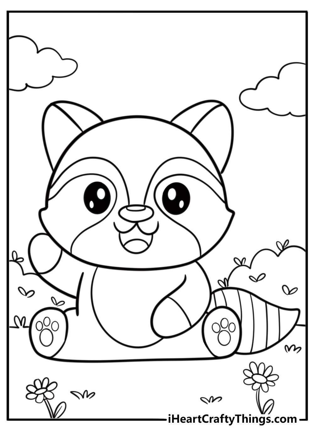 Racoon coloring pages