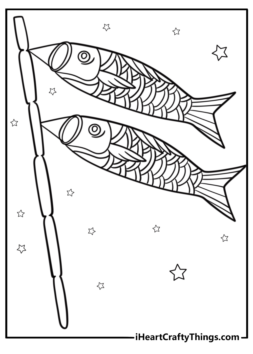 Traditional Japanese kite with patterns free printable coloring page