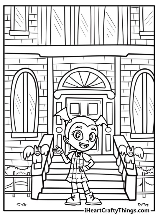 Vampirina at the scare b&b detailed coloring sheet