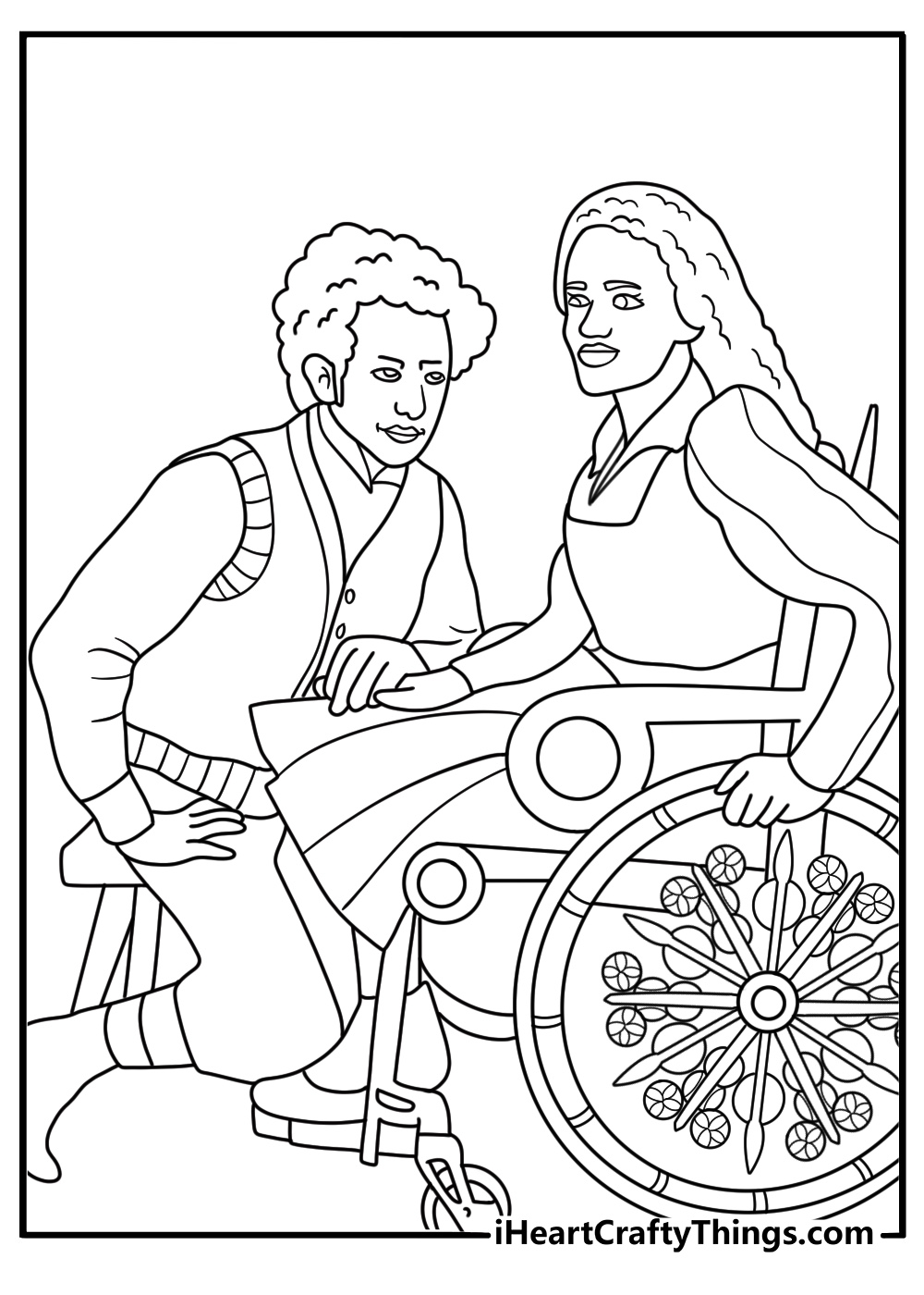 Boq talks with Nessarose at the Ozdust Ballroom in this movie printable
