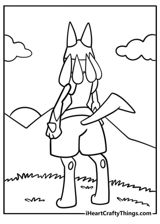 Lucario standing on a cliff at sunset coloring page