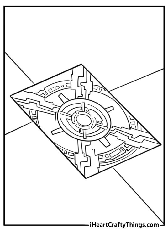 Bakugan Gate Card placed on the ground coloring page