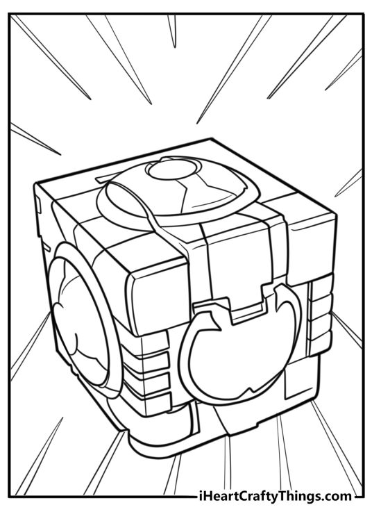 Bakugan trap creature unfolding from cube shape coloring sheet