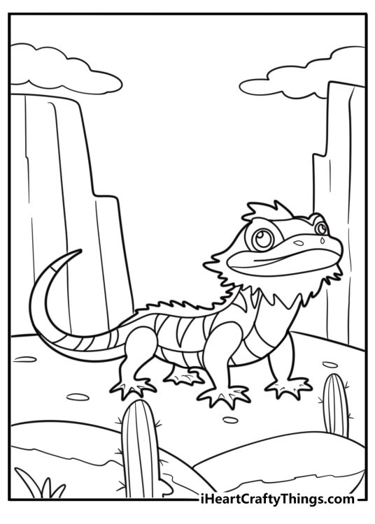Bearded Dragon Coloring Pages