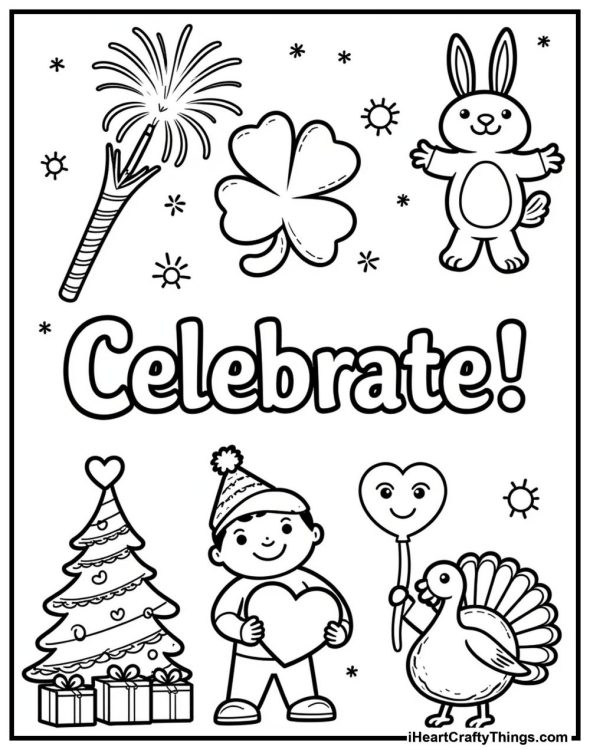 Celebrations Coloring Pages