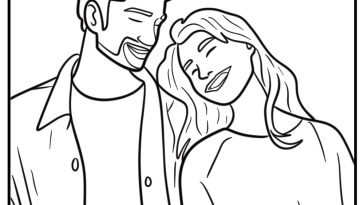 Couple coloring pages
