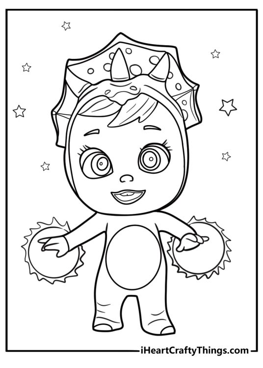 Cry Babies using magical powers to solve a mystery coloring page