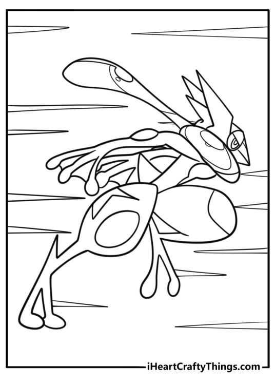 Greninja Coloring Pages