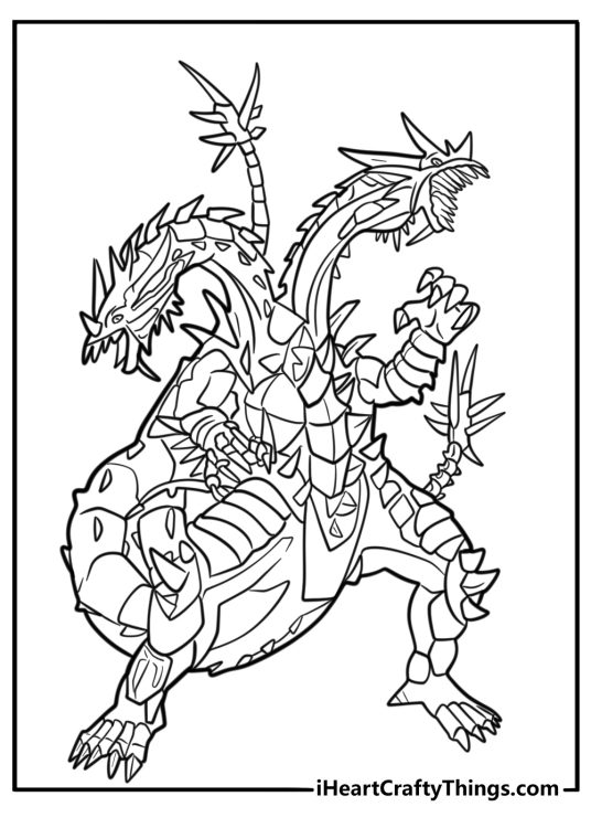 Hydranoid in full evolution form coloring sheet
