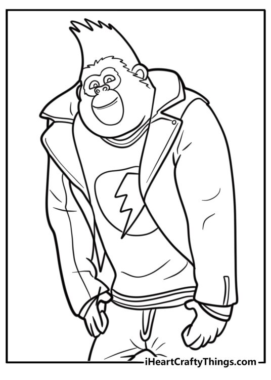 Johnny wearing leather jacket coloring page