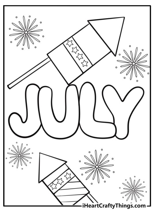 July Coloring Pages