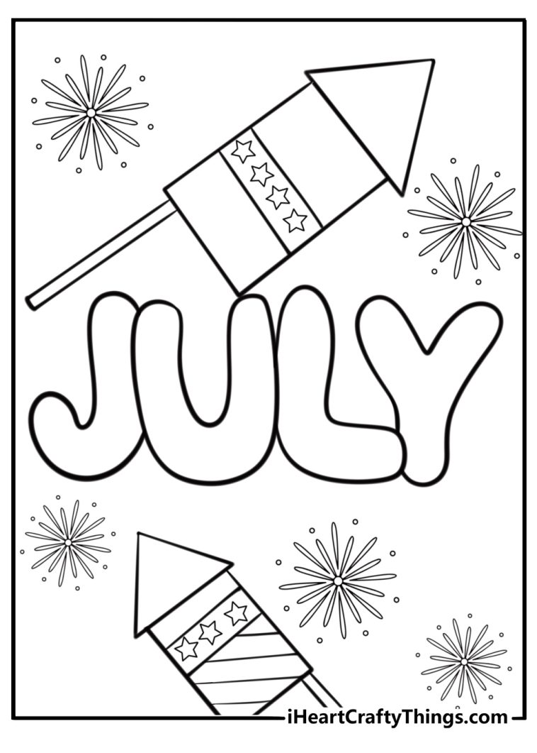 July coloring pages