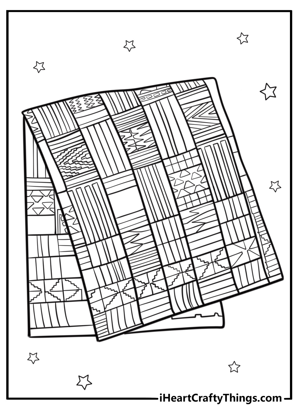 Kente cloth patterns representing African heritage coloring page