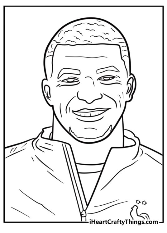 Kylian Mbappe Coloring Pages