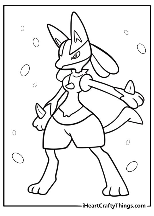 Lucario Coloring Pages