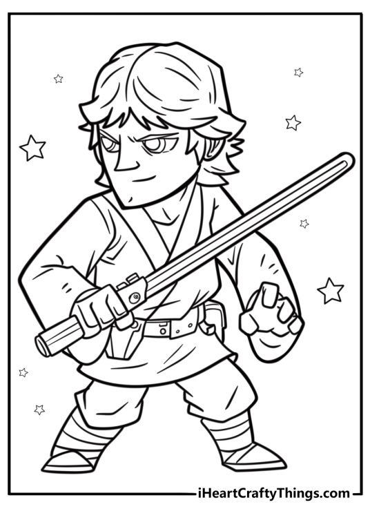 Luke skywalker coloring pages