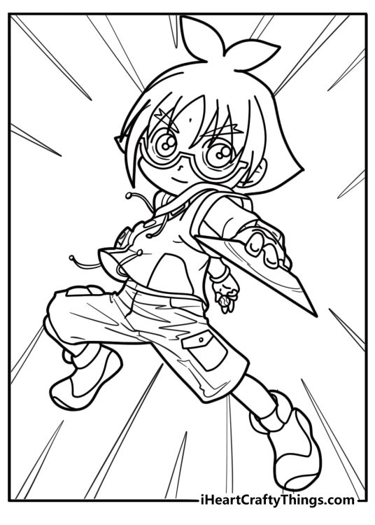 Marucho Marukura with Aquos Bakugan coloring sheet