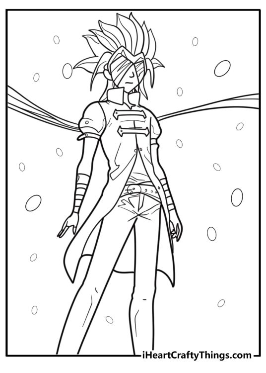 Masquerade wearing his mask holding a card coloring sheet