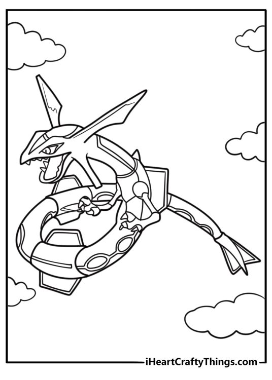 Rayquaza Coloring Pages