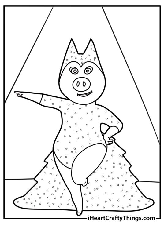 Rosita in sparkly outfit coloring page