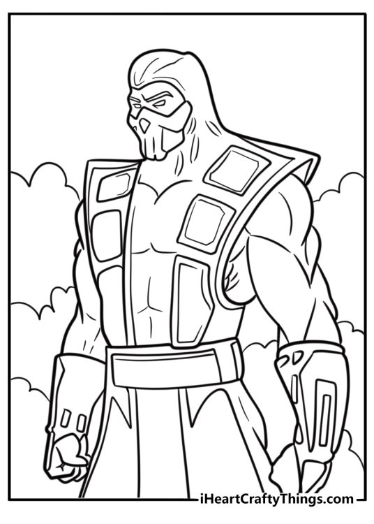 Smoke appearing in a cloud of mist detailed coloring sheet