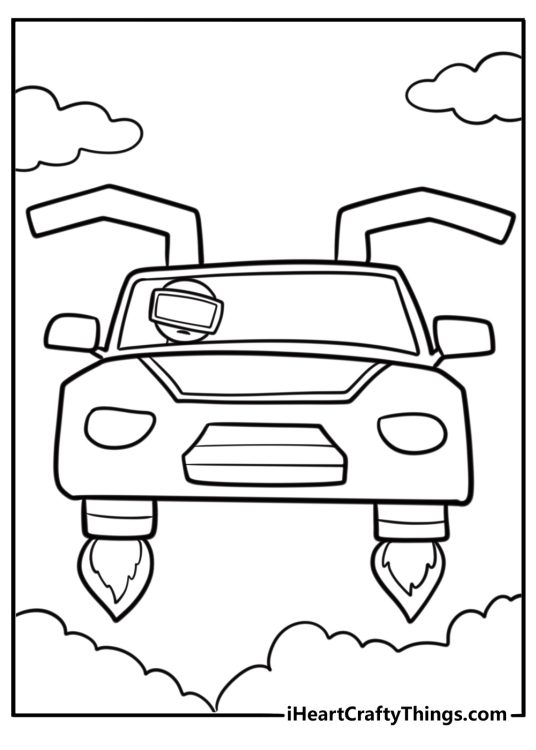 Sprunki inside a futuristic hover vehicle