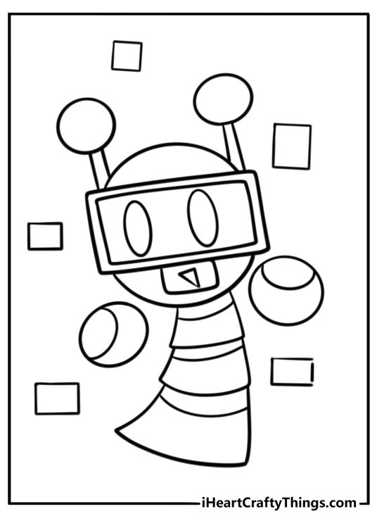 Sprunki surrounded by digital code and light beams