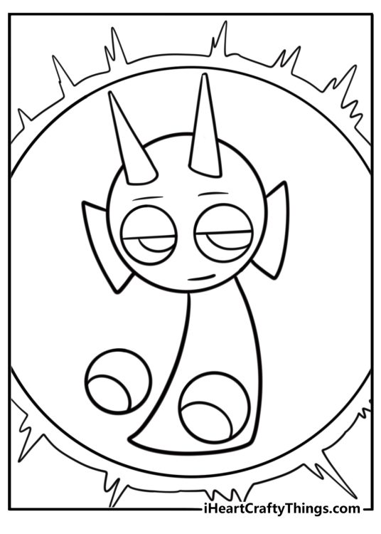 Sprunki transforming energy into a glowing orb