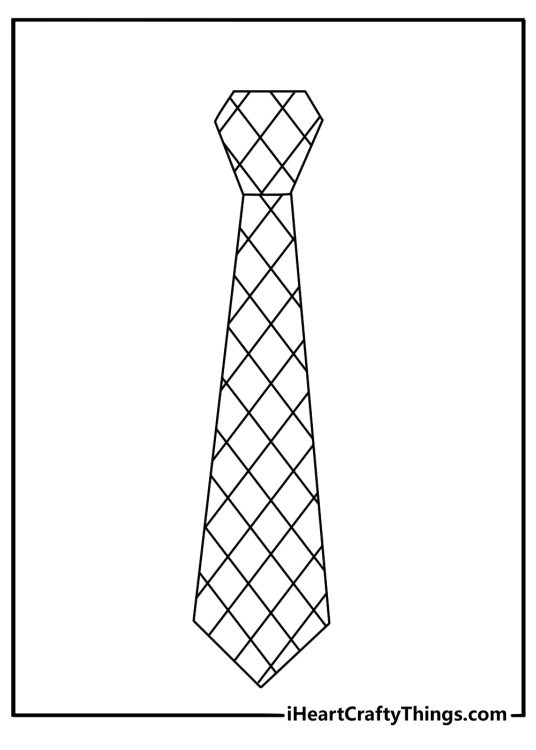 Father_s Day coloring page with necktie patterns to decorate