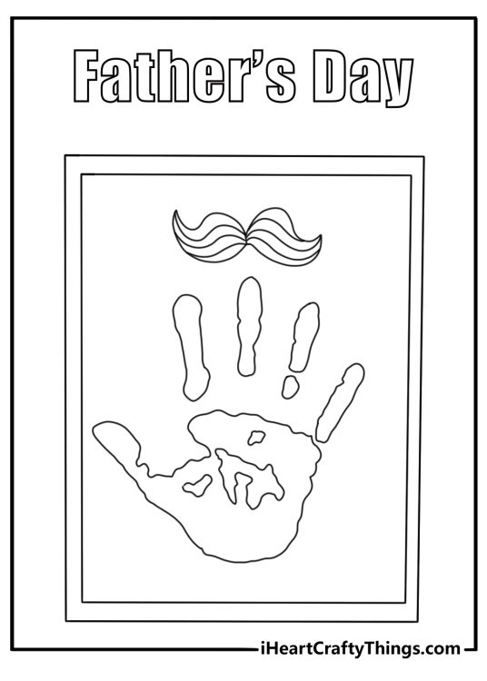 Father_s Day handprint craft coloring page printable