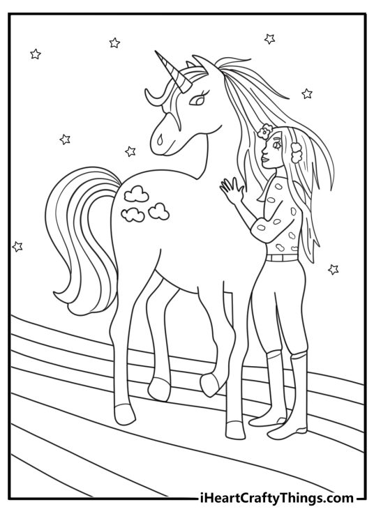 Layla and Cloud shaping a rainbow in the practice yard cute coloring sheet