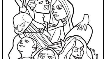 Addams family coloring pages